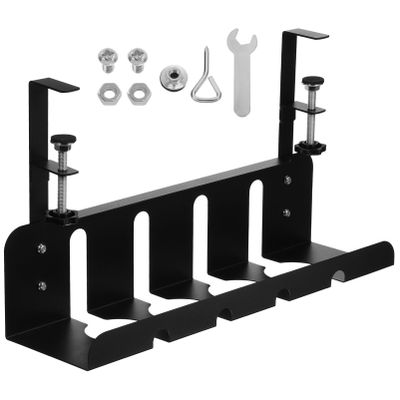 Hemobllo Tray for Under Desk Organization Cord Holder No Drill Clamp Design Tidy and Attractive Wire Organizer for Use