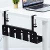 Hemobllo Tray for Under Desk Organization Cord Holder No Drill Clamp Design Tidy and Attractive Wire Organizer for Use view 2