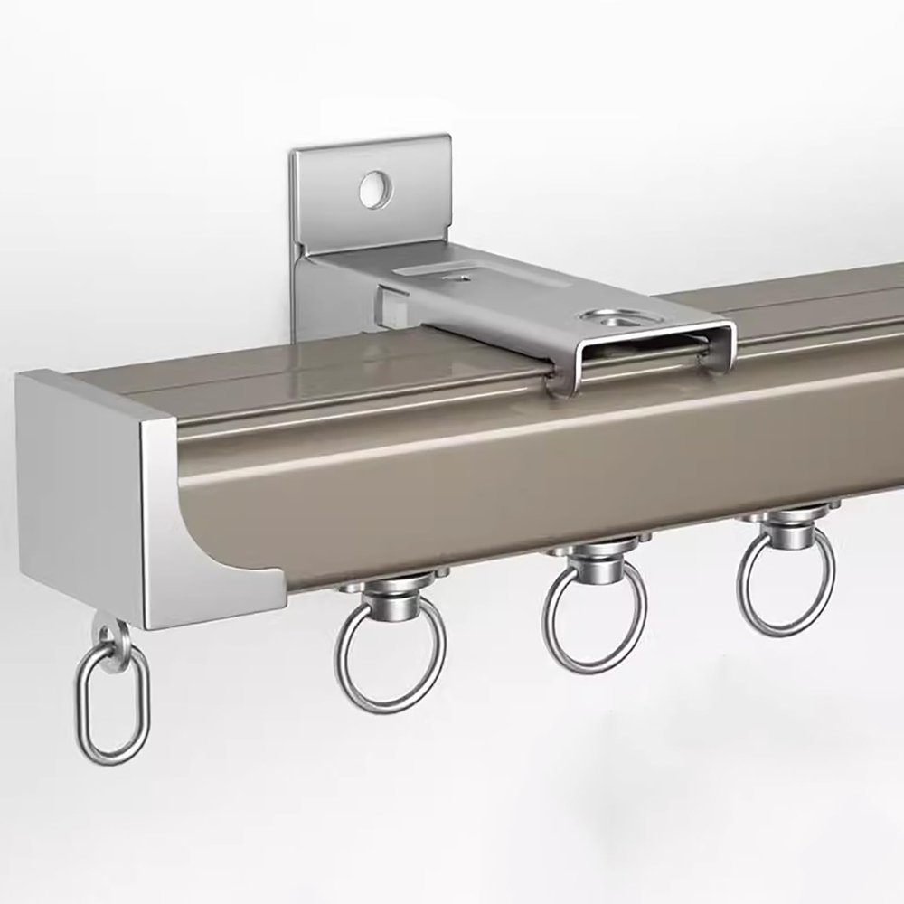 Ceiling Curtain Track, Sliding Door Aluminum Curtain Track with Silent Wheels, 3-20ft long Ceiling or Wall Mount Rails for Hospital/Theater, Privacy Partition Drapes Rail System ( Color : Wall Mount ,