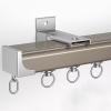 Ceiling Curtain Track, Sliding Door Aluminum Curtain Track with Silent Wheels, 3-20ft long Ceiling or Wall Mount Rails for Hospital/Theater, Privacy Partition Drapes Rail System ( Color : Wall Mount , view 1
