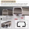 Ceiling Curtain Track, Sliding Door Aluminum Curtain Track with Silent Wheels, 3-20ft long Ceiling or Wall Mount Rails for Hospital/Theater, Privacy Partition Drapes Rail System ( Color : Wall Mount , view 3