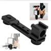 JEOZBM Aluminum Triple Hot Shoe Mount Extension Bracket, Extension Rod with Triple Hot Shoe Mounts, 1/4" Screw Hole, for Camera Phone view 3