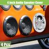ACROPIX Universal 4" Car Speaker Grills Cover Round 4 Inch Audio Speaker Subwoofer Guard Protective Case with Mounting Screws ABS Silver Tone - Pack of 4 view 2