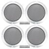 ACROPIX Universal 3" Car Speaker Grills Cover Mesh Round 3 Inch Audio Speaker Subwoofer Guard Protector Case with Screws Iron Silver Tone Black - Pack of 4 view 1