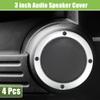ACROPIX Universal 3" Car Speaker Grills Cover Mesh Round 3 Inch Audio Speaker Subwoofer Guard Protector Case with Screws Iron Silver Tone Black - Pack of 4 view 2