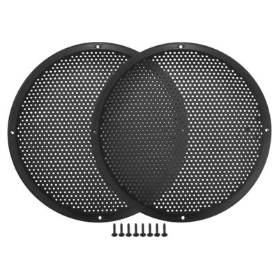 ACROPIX Universal 10" Car Speaker Grills Cover Mesh 10 Inch Audio Speaker Subwoofer Guard Protector Case with Mounting Screws ABS Black - Pack of 2