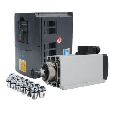 3.5kw ER20 ER25 Air Cooled Motor 220v 380v 4 Pcs Ceramic Ball Bearing And HY YL 4kw Inverter VFD For Engraver (Color : YL VFD ER20 Collect, Size : 220V Steel Bearing)