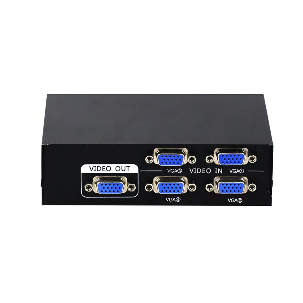 DAGIJIRD 4 in 1 Out VGA Switch VGA Splitter Switch Video Converter for TV Monitor Projector