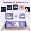 RUIMEN Smart Watches for Women Men (Answer/Make Calls) Compatible with iPhone/Android Phones, 1.85" HD Screen Fitness Tracker Heart Rate Monitor 100+ Sports Tracker Watch Waterproof (Milky White) view 2