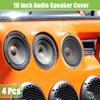 ACROPIX Universal 10" Car Speaker Grills Cover Mesh Round 10 Inch Audio Speaker Subwoofer Guard Protector Case with Screws Iron Gold Tone Black - Pack of 4 view 2