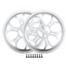 ACROPIX Universal 8" Car Speaker Grills Cover Round 8 Inch Audio Speaker Subwoofer Guard Protective Case with Mounting Screws ABS Silver Tone - Pack of 2 view 1