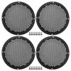 ACROPIX Universal 6" Car Speaker Grills Cover Mesh Round 6 Inch Audio Speaker Subwoofer Guard Protector Case with Mounting Screws ABS Black - Pack of 4 view 1