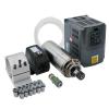 3kw ER20 Water Cooled kit 220v / 380v with HY Inverter and 100mm clamp & 75w Water Pump & 5 Meter Tube for (Color : YL VFD, Size : 110V) view 2