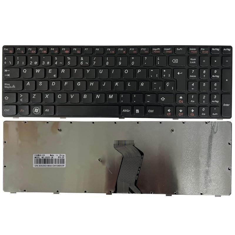 Glintique OEM Spanish SP Laptop Keyboard for - G500 G505 G500A G505A G510 G700 G700A G710 G710A G500AM G700AT - Black Replacement Keyboard Accessories