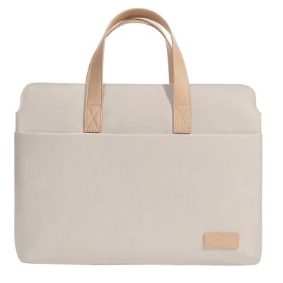 AKbik Laptop Sleeve Bag 13.6 14.2 15.6 16 Inch, Durable Briefcase Handle Bag Notebook Computer Protective Case (Color : Beige, Size : 13.6-14.2 inch)