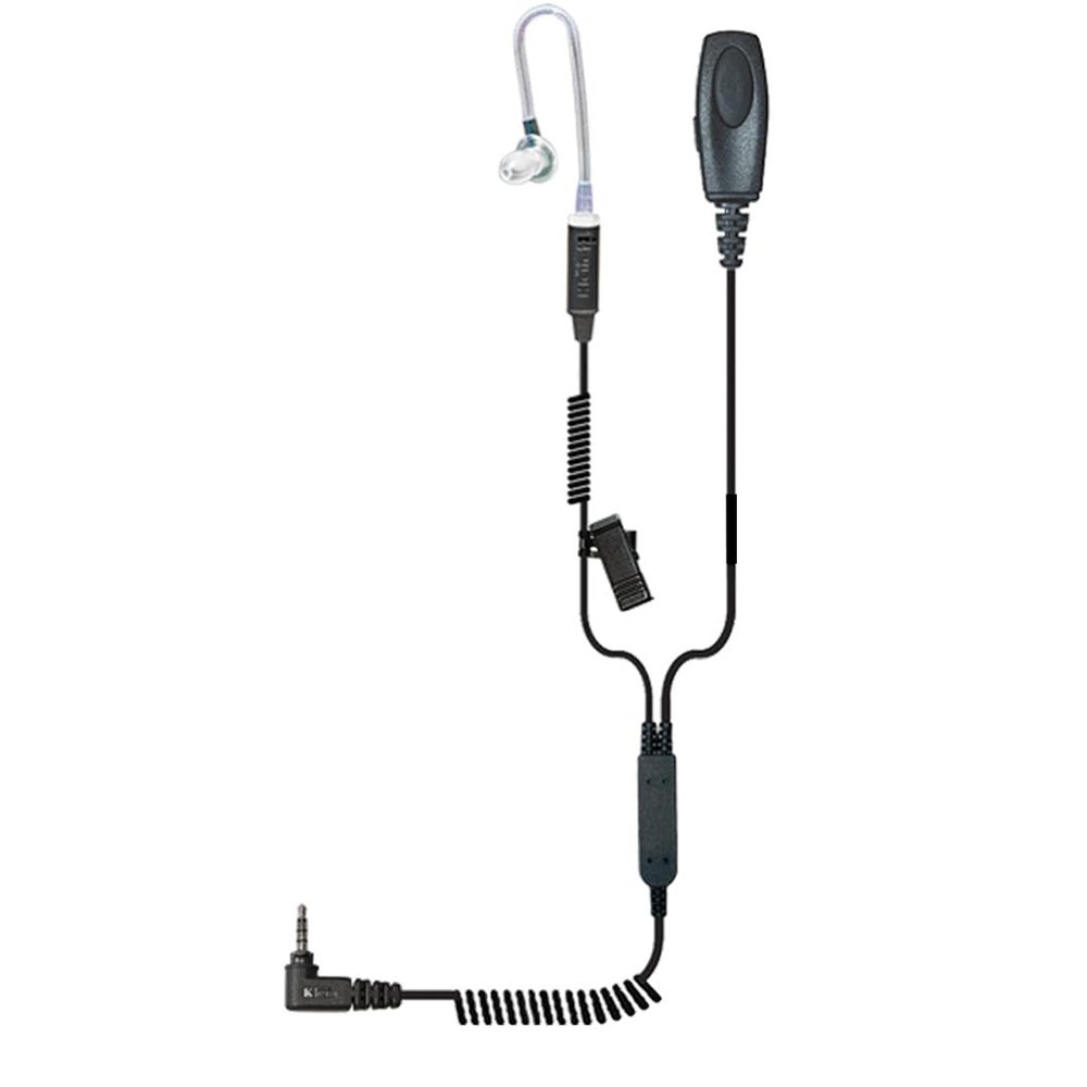 Klein Electronics 2 Wire Surveillance Earpiece for Sonim XP3 Phones - PTT Button with Noise Reducing Knowles Mic & Dual Front Push to Talk (PTT) & Acoustic Tube Earpiece, Sonim Phone Accessories