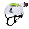GE Safety Helmet, Impact Absorbing Tech, Adjustable Ratchet, ANSI Type 1, Memory Foam Padding, Hard Hats Protection, Lightweight, Durable, Chin Strap - White, Class C (Vented), OSHA Approved view 3