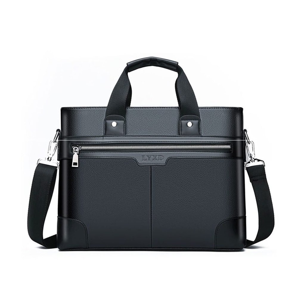Laptop and Tablet Bag Men's Business Briefcases PU Leather Shoulder Messenger Bags Travel Handbag Totes 13.3 14 15.4 inch Male Laptop Bag Work Bag Business Travel Office (Color : Brown, Size : 35cm2