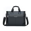 Laptop and Tablet Bag Men's Business Briefcases PU Leather Shoulder Messenger Bags Travel Handbag Totes 13.3 14 15.4 inch Male Laptop Bag Work Bag Business Travel Office (Color : Brown, Size : 35cm2 view 1