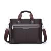 Laptop and Tablet Bag Men's Business Briefcases PU Leather Shoulder Messenger Bags Travel Handbag Totes 13.3 14 15.4 inch Male Laptop Bag Work Bag Business Travel Office (Color : Brown, Size : 35cm2 view 2