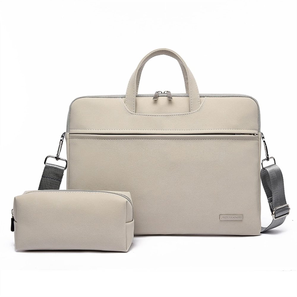 Laptop and Tablet Bag PU Leather Laptop Bag 13.3 14 15.6 16 inch Notebook Case Sleeve PC Shoulder Handbag Women Briefcase Work Bag Business Travel Office (Color : 4, Size : 13-inch)