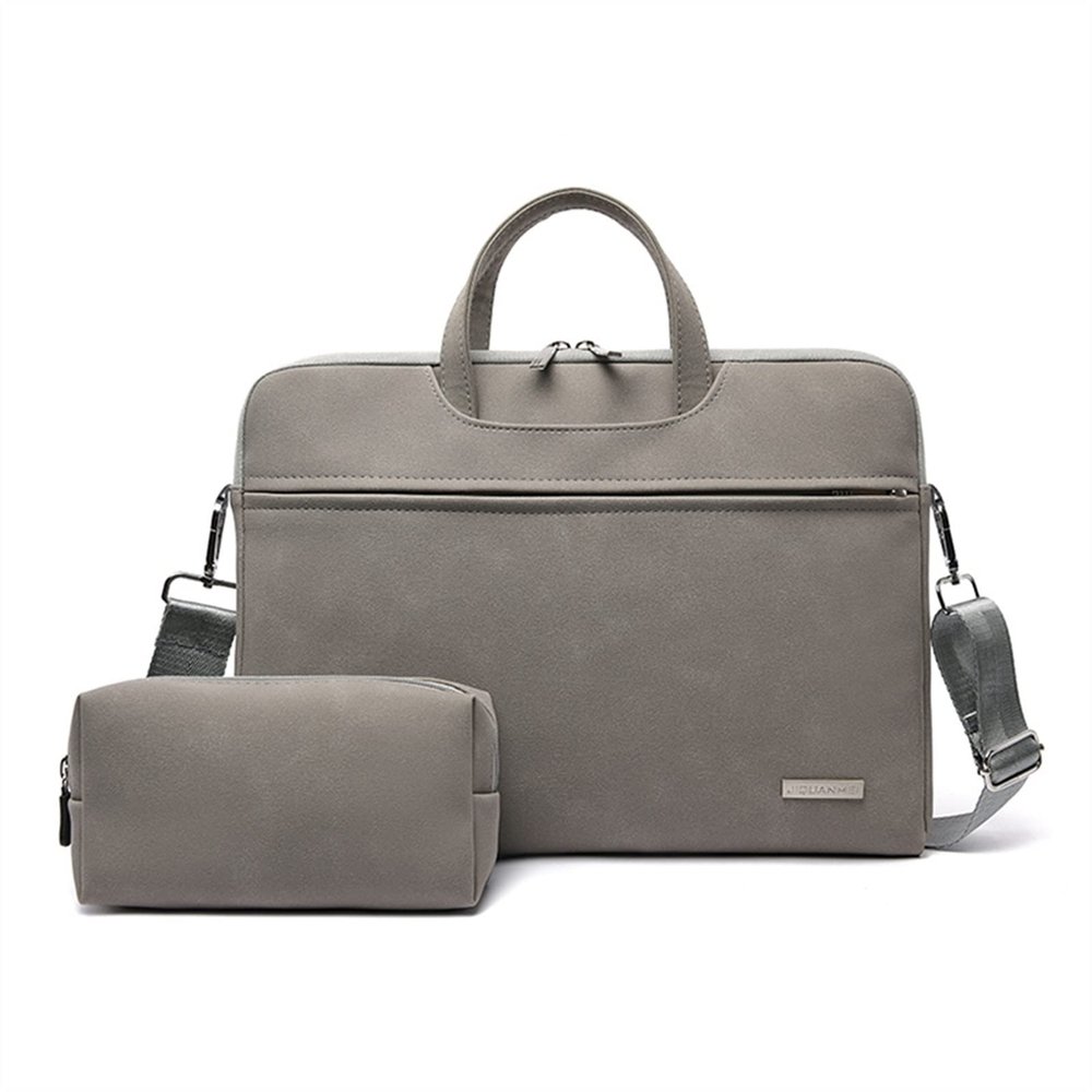 Laptop and Tablet Bag PU Leather Laptop Bag 13.3 14 15.6 16 inch Notebook Case Sleeve PC Shoulder Handbag Women Briefcase Work Bag Business Travel Office (Color : 3, Size : 14-inch)