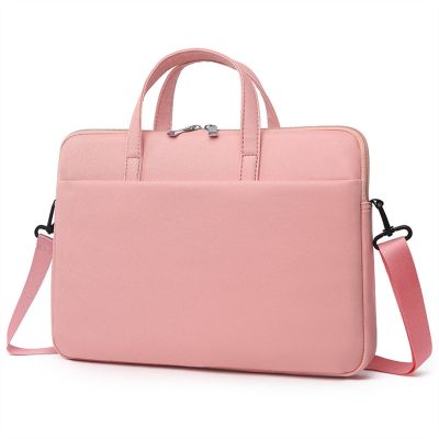 Laptop and Tablet Bag PU Leather Laptop Bag 13 14 15.6 Handbag women Shoulder Briefcase Bag Waterproof Case Work Bag Business Travel Office (Color : 3, Size : 13.3 inch)