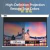 IN&VI Motorized Projector Screen,178Viewing Angle Electric ALR Movie Screen 4:3 4K HD for Home Theater Education Outdoor W/Remote Control and Wall/Ceiling Mount (Cine White 120 Inch/4:3) view 3