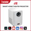 Full HD Bluetooth Home Smart Wifi Projector with 200" Screen, Trackolor J2 LCD Movie Projector Compatible with iOS/Android Phone/Tablet/Laptop/PC/USB /DVD/Game Console PS5/Speaker view 2