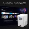 Full HD Bluetooth Home Smart Wifi Projector with 200" Screen, Trackolor J2 LCD Movie Projector Compatible with iOS/Android Phone/Tablet/Laptop/PC/USB /DVD/Game Console PS5/Speaker view 3