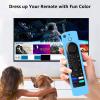 3 Pack Remote Covers Replacement Compatible with Toshiba and Insignia Fire TV Remote, Silicone Sleeve Case for CTRC1US21 NS-RCFNA-21 Glow in The Dark Blue Yellow Rose Red view 2