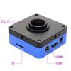 1080P 2K HDMI & USB Digital Industrial Microscope & 100X C-Mount Lens Whit 56-LED Adjustable Ring Light view 3