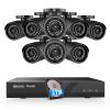 PANOOB 8 Channel Security Camera System, 8X 5MP Wired Outdoor Surveillance IP PoE Bullet Cameras with AI Human Detection, Remote Access, Built-in Mic/Audio, 4K 8CH PoE NVR 2TB HDD, PB37F30808-5M view 1