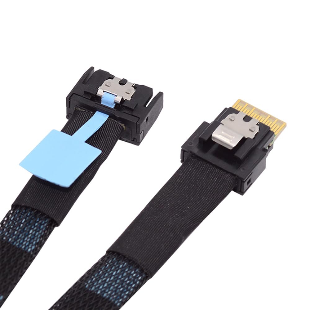 NFHK PCI-E 5.0 Mini Cool Edge IO MCIO PCI-E 4i 38Pin Male to SFF-8654 Slimline 4X Extender Cable 50cm