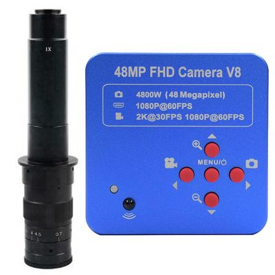 1080P 2K HDMI & USB Digital Industrial Microscope & 300X C-Mount Lens for Electronic Soldering Repair