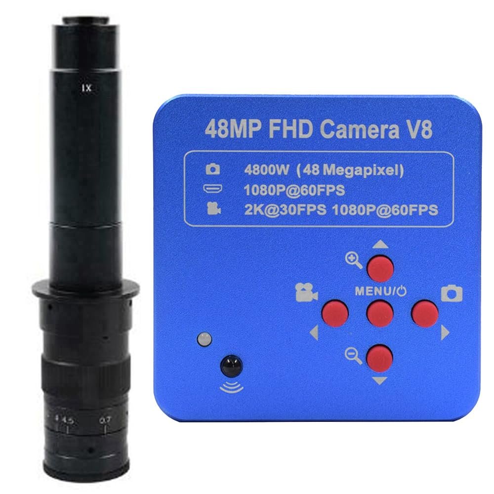 1080P 2K HDMI & USB Digital Industrial Microscope & 300X C-Mount Lens for Electronic Soldering Repair