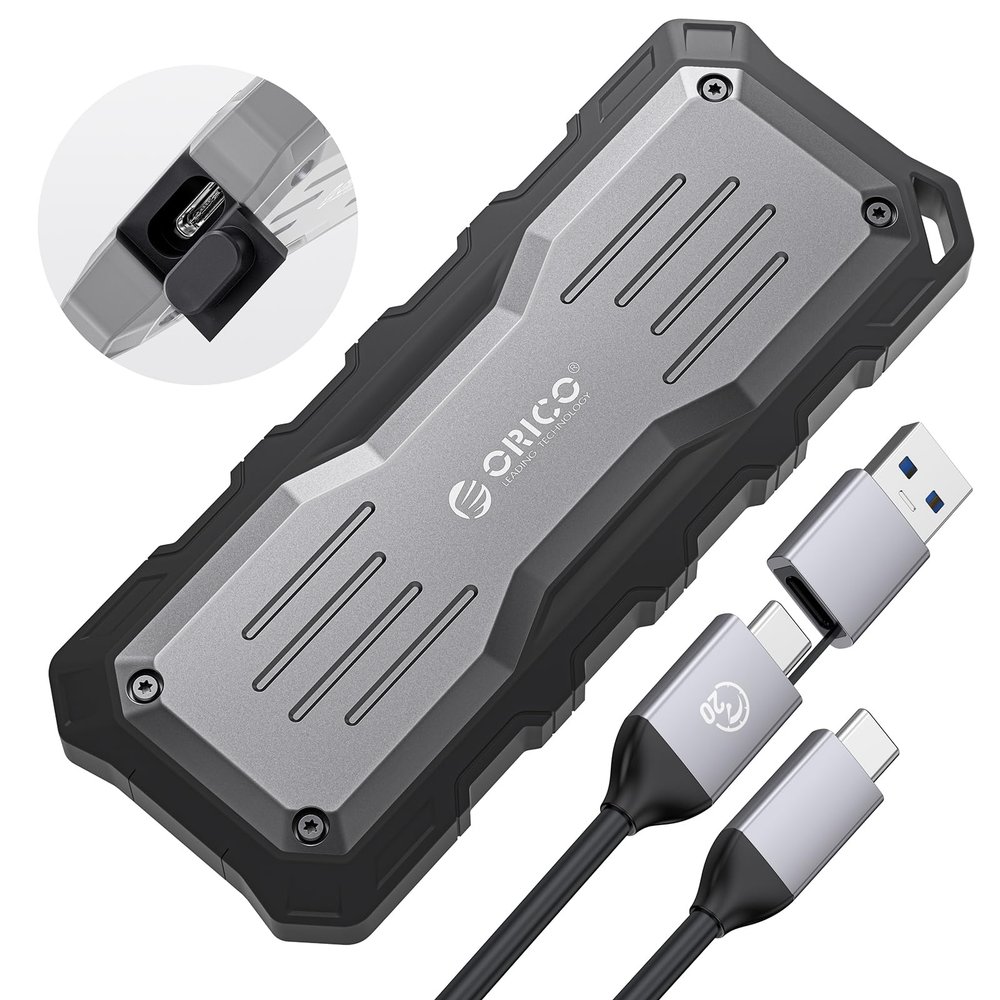 ORICO 2TB External SSD Up to 2000MB/s, Interface Extra Protection, Waterproof and Dust-Proof, Rugged and Reliable Outdoor Portable Solid State Drives for Action Camera, Smartphone, Laptop - O20