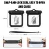 2 Pack Submersible Waterproof Wallet Dry Car Key Fob Case Bag,Swimming Surfing Water Sports Small Waterproof Pouch Holder for Door Ship Card Credit ID Card Driver Fishing License Cash Coins-Black view 3