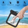 2 Pack Submersible Waterproof Wallet Dry Car Key Fob Case Bag,Swimming Surfing Water Sports Small Waterproof Pouch Holder for Door Ship Card Credit ID Card Driver Fishing License Cash Coins-Black view 4