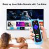 2 Pack Case for Roku Remote, Cover for Hisense/TCL Roku TV Steaming Stick/Express, Silicone Protective Controller Universal Replacement Sleeve Skin Glow in The Dark Purple Blue view 4