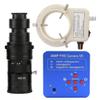 1080P 2K HDMI & USB Digital Industrial Microscope & 200X C-Mount Lens Whit 56-LED Adjustable Ring Light view 1