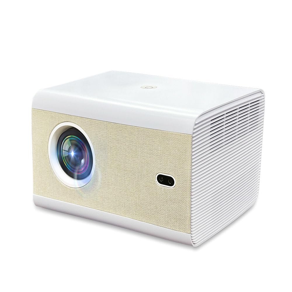 HD 4K 250ANSI Bluetooth Home Smart Wifi Projector with 200" Screen, Trackolor J5 mini LCD Movie Projector Compatible with iOS/Android Phone/Tablet/Laptop/PC/USB /DVD/Game Console PS5/Speaker