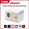 HD 4K 250ANSI Bluetooth Home Smart Wifi Projector with 200" Screen, Trackolor J5 mini LCD Movie Projector Compatible with iOS/Android Phone/Tablet/Laptop/PC/USB /DVD/Game Console PS5/Speaker view 2