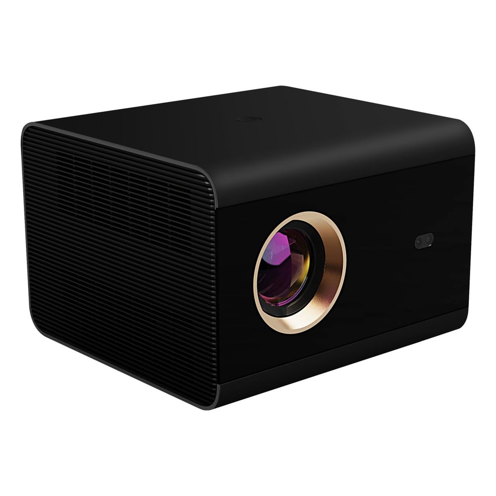 HD 4K Bluetooth Home Smart Wifi Projector with 200''Screen, Trackolor J5 LCD 350ANSI Movie Projector Compatible with iOS/Android Phone/Tablet/Laptop/PC/USB /DVD/Game Console PS5/Speaker