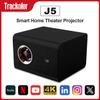 HD 4K Bluetooth Home Smart Wifi Projector with 200''Screen, Trackolor J5 LCD 350ANSI Movie Projector Compatible with iOS/Android Phone/Tablet/Laptop/PC/USB /DVD/Game Console PS5/Speaker view 2