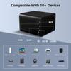 HD 4K Bluetooth Home Smart Wifi Projector with 200''Screen, Trackolor J5 LCD 350ANSI Movie Projector Compatible with iOS/Android Phone/Tablet/Laptop/PC/USB /DVD/Game Console PS5/Speaker view 4
