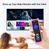 2 Pack Case for Roku Remote, Cover for Hisense/TCL Roku TV Steaming Stick/Express, Silicone Protective Controller Universal Replacement Sleeve Skin Glow in The Dark Pink Green view 4