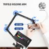 NEEWER Upgraded Overhead Camera Rig with Trifold Camera Boom Arm (Max Load 2lb), 47"/1.2m Telescopic Desk Mount Stand (Max Load 8.8lb) with Phone Clamp Ball Head for LED Light Webcam Mic, TL253A+MH022 view 3
