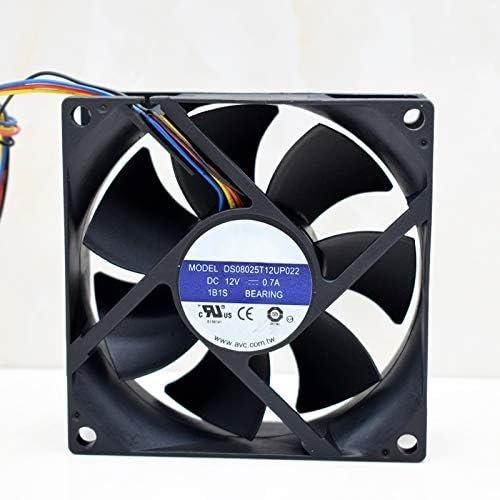 Beautyrankle DS08025T12U AVC 12V 80mm Cooling Fan - 8025 0.70A 4-Wire PWM Computer Main Box Cooling Fan