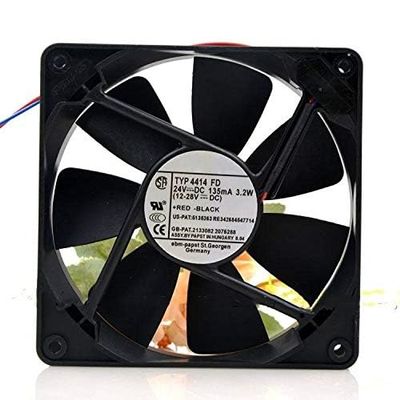 for 24V 120mm PAPST TYP 4414FD 12025 5W 2-Wire Double Ball Inverter Cooling Fan